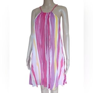 BB Dakota Womens Sleeveless Multicolor Tie Dye Short Shift Dress Size Medium